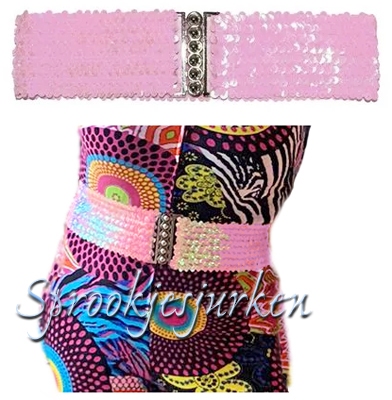 riem roze pailletten